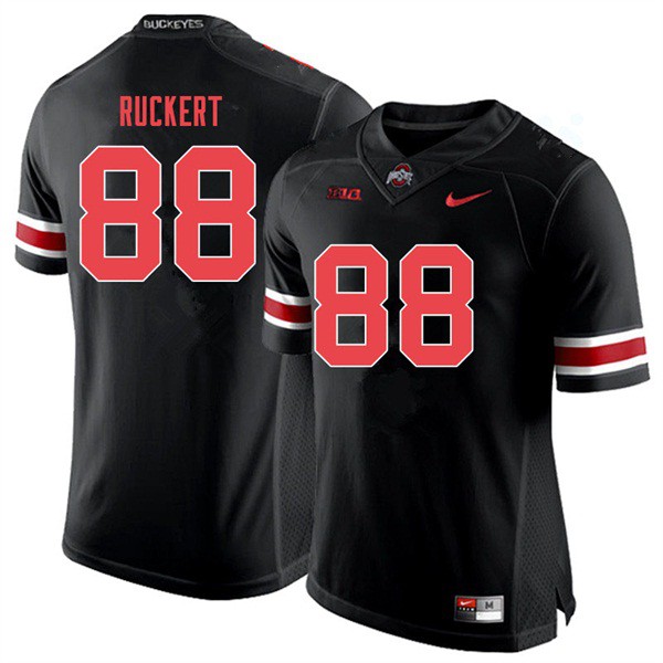 Ohio State Buckeyes #88 Jeremy Ruckert Men Official Jersey Black Out OSU87654